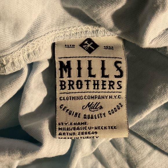 MILLS BROTHERS Women’s Pale Blue T Shirt - Picture 4 of 10